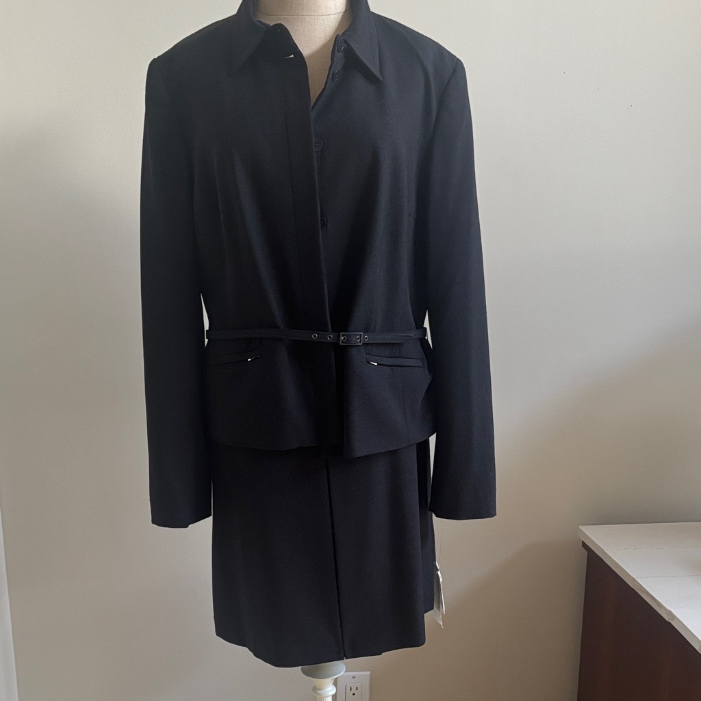 Calvin Klein Charcoal Grey Women's Blazer And Skirt Set
